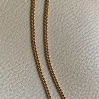 1917 Antique Swedish 18k gold watch chain necklace - 19.5 inch length