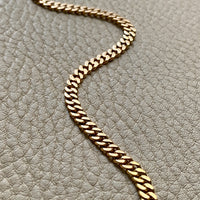 1957 Vintage Pressed Curb Link Bracelet in 18k Gold - 7.25 inch length