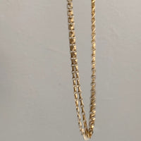 Antique 18k gold Double Strand Skinny Elongated Chain - Longuard Chain with Swivel Dog Clip - 20.25 inch length