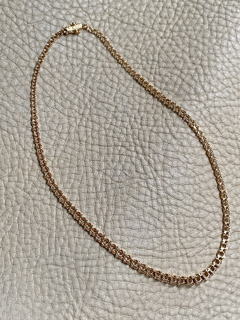 Vintage Double-link necklace - Solid 18k gold - Made in Kungsör, Sweden - 17.3 inch length