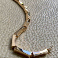 MAGNIFICENT!! 1970 - 9 sided Geometric Link Bracelet in 18k Yellow Gold by Forsman & Gardfors - 7.5 inch length