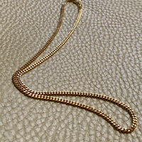 Vintage Swedish 18k gold curb link necklace - 16.25 inch length