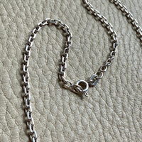 2.7mm Sterling Silver Danish Biker Chain Necklace - 18 inch length