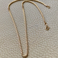 Chunky Box Link Necklace in 18k Gold - 17.25 inch length