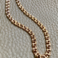 Vintage 1950s Double-link necklace - Solid 18k gold - 18 inch length