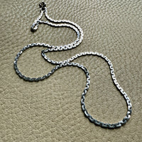 Exquisite! Vintage 18k White Gold Virola Chain Necklace - 19.3 inch length