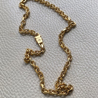 WEIGHTY!! 18k Gold Chunky Biker Chain Necklace - By Classic Italian Maker Balestra - 20 inch length