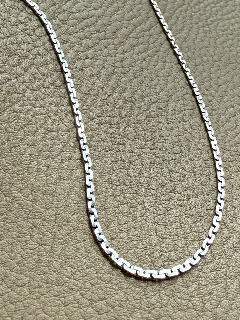 Exquisite! Vintage 18k White Gold Virola Chain Necklace - 19.3 inch length