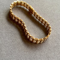 Vintage Danish V-link Bracelet in 14k Gold by SV Glymerrs - 7.5 inch length