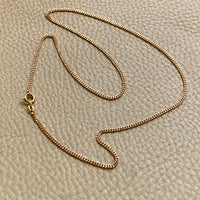 Vintage Classic 18k gold curb link necklace - 20 inch length