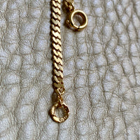 1929 Swedish Vintage Pressed Curb Link 18k Gold Necklace - 17 inch length