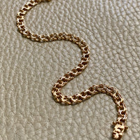 1963 Double link solid 18k gold bracelet - 7.25 inch length