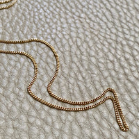 Vintage 18k gold curb link necklace - 20 inch length