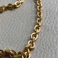 WEIGHTY!! 18k Gold Chunky Biker Chain Necklace - By Classic Italian Maker Balestra - 20 inch length