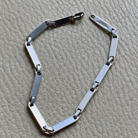 1985 ‘Labyrint’ bar link bracelet by Bjorn Weckstrom for Lapponia in sterling silver - 7.6 inch length