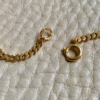 1929 Swedish Vintage Pressed Curb Link 18k Gold Necklace - 17 inch length