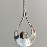 1974 Sterling Silver Droplet Pendant by Stigbert for Waldemar Johnson Atelier - 20 inch necklace