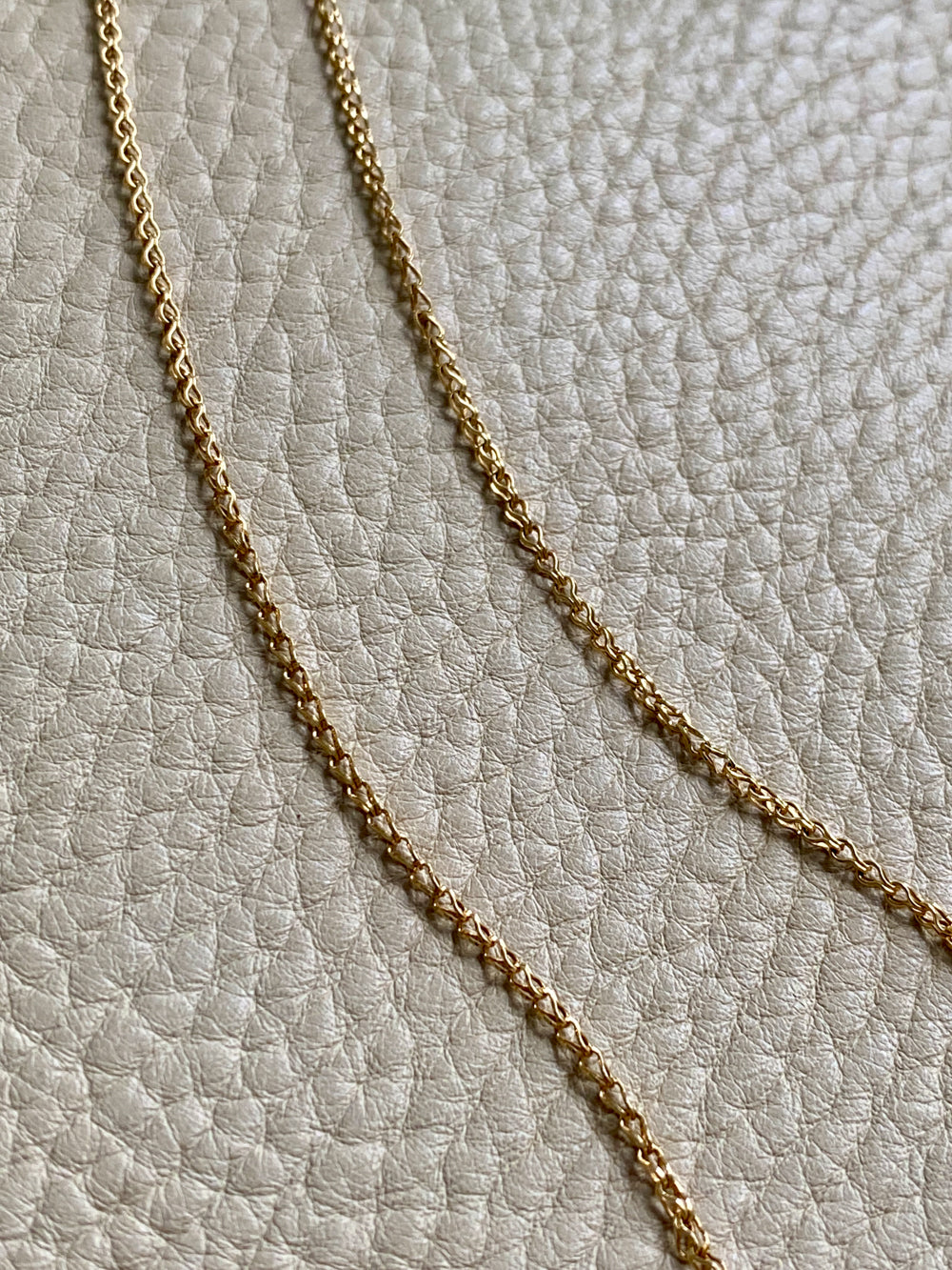 18k Gold Vintage Foxtail Link Necklace - 18.1 inch length