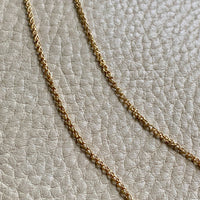 18k Gold Vintage Foxtail Link Necklace - 18.1 inch length