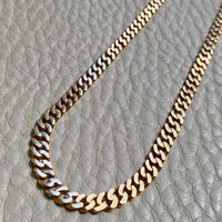 1954 Swedish Vintage 18k gold pressed curb link necklace - 18.7 inch length