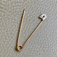 Vintage 14k gold safety pin brooch or chain extender