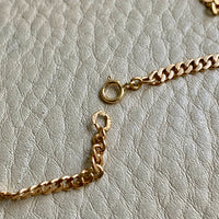 1923-1965 Swedish Vintage 18k Gold Pressed Curb Link Necklace - 18 inch length