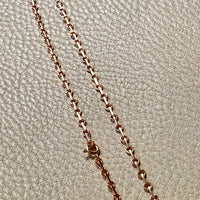 Swedish Vintage 18k gold Chain Necklace - Alternating Long and Round Links - 19.5 inch length