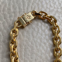 WEIGHTY!! 18k Gold Chunky Biker Chain Necklace - By Classic Italian Maker Balestra - 20 inch length