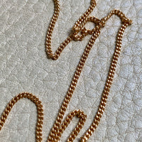 Swedish Vintage Curb Chain Necklace in 18k Gold - 19.8 inch length