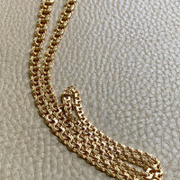 1964 Vintage Graduated Width Double Link Necklace in 18k Yellow Gold - 18 inch length