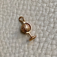 18k Gold Vintage Articulated Globe - Charm or Pendant