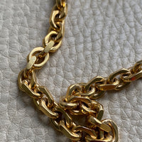 WEIGHTY!! 18k Gold Chunky Biker Chain Necklace - By Classic Italian Maker Balestra - 20 inch length