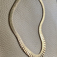 RADIANT! 14k Gold Cleopatra Link Necklace - Vintage Danish - 17 inch length