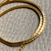 Vintage Omega Link Necklace in 18k Gold- Made in Trissino Italy, 1960s/1970s era - 16.5 inch length