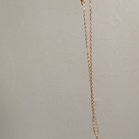 1907 Antique Cable Link Chain Necklace in 18k gold - tube clasp - 16.5 inch length