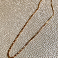 Vintage Swedish 18k gold curb link necklace - 16.25 inch length