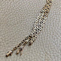 Sleek! Vintage Danish 14k Gold Link Necklace - 16.25 inch length