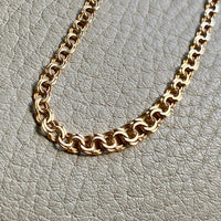 Vintage Graduated double link chain necklace in solid 18k Gold! 16.5 inch length