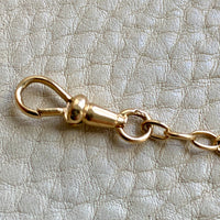 Antique Watch Chain Necklace in 18k gold - 17.75 inch length