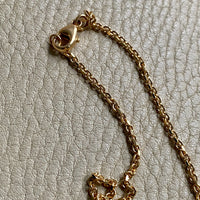 Sparkly 2mm Italian Biker link Necklace in 18k Gold - 19.6 inch length