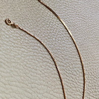 Vintage box link gold chain necklace - 16 inches of 18k gold