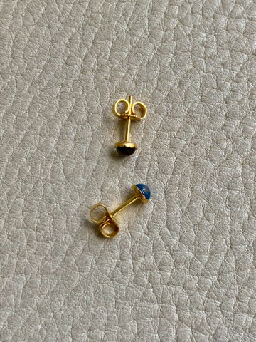 Vintage 18k Gold Evil Eye Stud Earrings