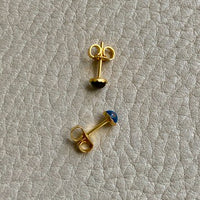 Vintage 18k Gold Evil Eye Stud Earrings