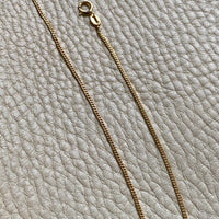 Vintage 18k gold curb link necklace - 20 inch length