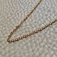 1907 Antique Cable Link Chain Necklace in 18k gold - tube clasp - 16.5 inch length