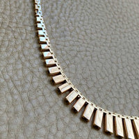 Dramatic SPARKLING! 14k gold cleopatra link necklace - 19.7 inch length