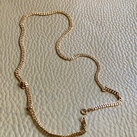 1923-1965 Swedish Vintage 18k Gold Pressed Curb Link Necklace - 18 inch length