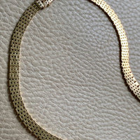 RADIANT! 14k Gold Cleopatra Link Necklace - Vintage Danish - 17 inch length