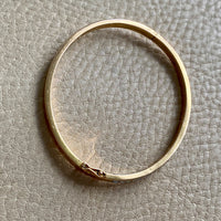 1958 Modernist Swedish 18k Gold Hinged Bangle with Pearls - by Stigbert - 7 inch interior circumference