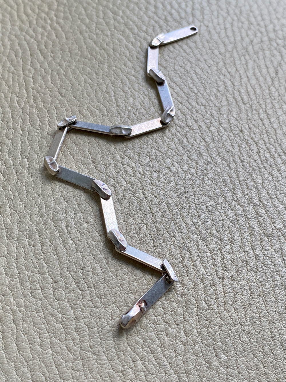 1985 ‘Labyrint’ bar link bracelet by Bjorn Weckstrom for Lapponia in sterling silver - 7.6 inch length